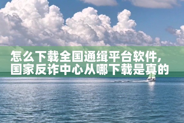 怎么下载全国通缉平台软件