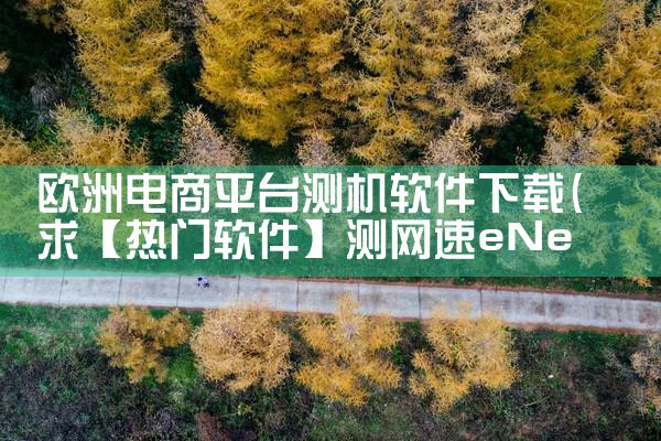 欧洲电商平台测机软件下载